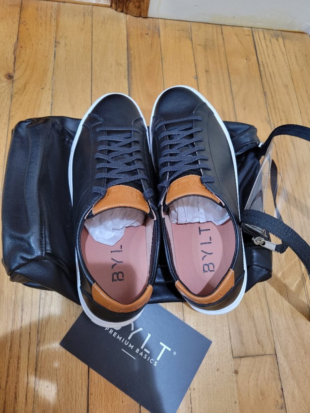 Beautiful black and tan sneakers NWT
